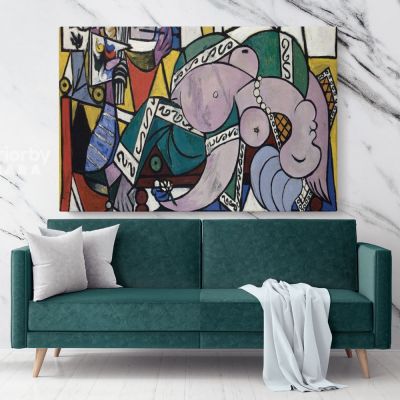 Pablo Picasso: Famous The Studio 1934 Artistic Modernism Painting Photo Print on Canvas Home Decor Wall Posters