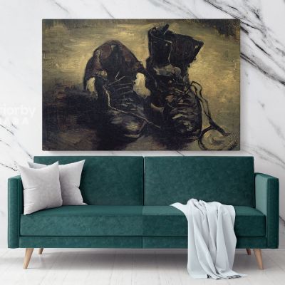 A Pair Of Shoes Painting by Vincent Van Gogh Dutch Painter Original Painting Photo Print on Canvas Wall Artwork Decor