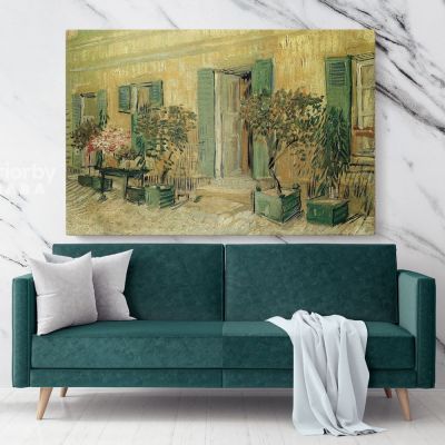 Restaurant At Asnieres Painting by Vincent Van Gogh Dutch Painter Original Painting Photo Print on Canvas Wall Mural