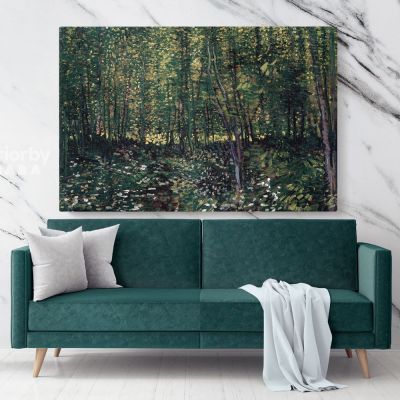 Trees and Under Growth Painting by Vincent Van Gogh Dutch Painter Original Painting Canvas Photo Print Wall Artwork