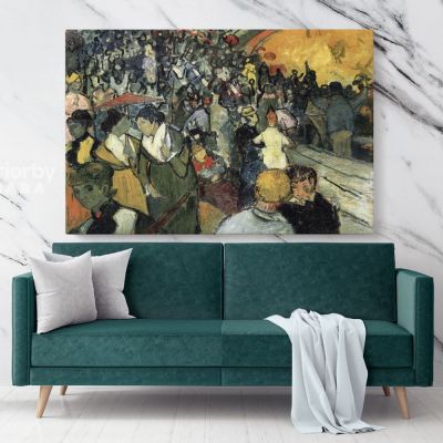 Spectators In The Arena At Arles Painting by Vincent Van Gogh Dutch Painter Original Painting Photo Print on Canvas Wall Art