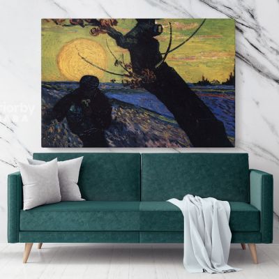 Vincent Van Gogh The Shower Painting Canvas Photo Print with Frame Famous Dutch Painter Original Painting Wall Artwork