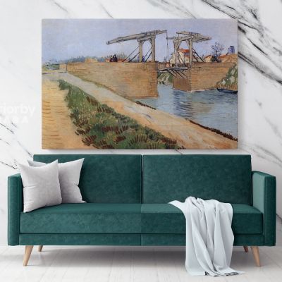 The Langlois Bridge At Arles Painting by Vincent Van Gogh Dutch Painter Original Painting Canvas Photo Print Wall Art Hangings Gift