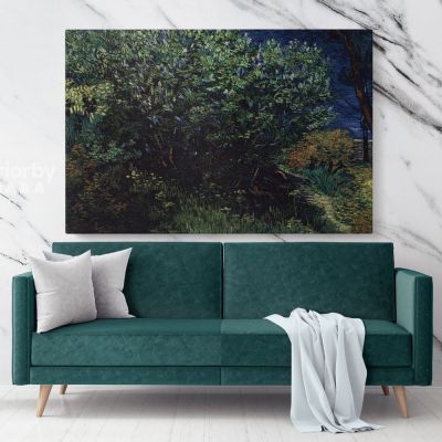 Lilace Painting by Vincent Van Gogh Dutch Painter Original Painting Photo Print on Canvas Wall Mural Artwork