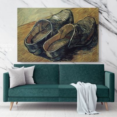 A Pair Of Wooden Clogs Painting by Vincent Van Gogh Dutch Painter Original Painting Photo Print on Canvas Wall Mural Artwork
