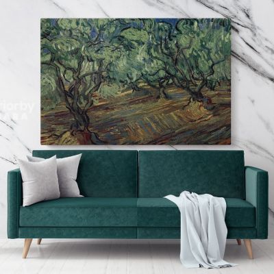 Olive Grove Painting by Vincent Van Gogh Dutch Painter Original Painting Photo Print on Canvas Wall Mural Artwork