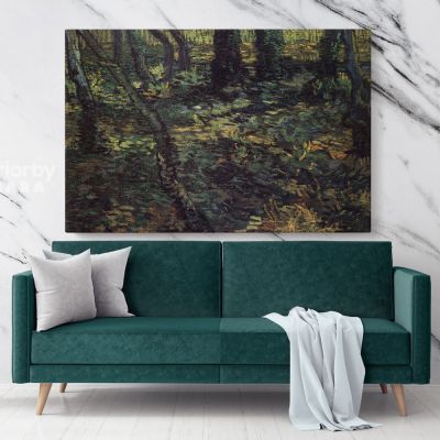 Underdrowth With Ivy Painting by Vincent Van Gogh Dutch Painter Original Painting Photo Print on Canvas Wall Mural