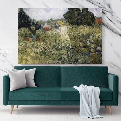Marguerite Gachet In Her Garden Painting by Vincent Van Gogh Dutch Painter Original Painting Photo Print on Canvas Wall Mural