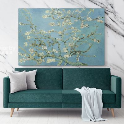 Almond Blossoms Painting by Vincent Van Gogh Dutch Painter Original Painting Photo Print on Canvas Wall Mural Artwork