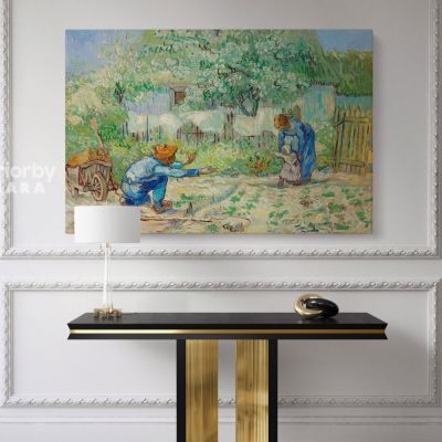 Vincent Van Gogh Original Painting Love, Women and Child Photo Print on Canvas Posters Home Decor Wall Mural