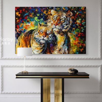 Tiger Animal Oil Painting by Leonid Afremov Original Painting Canvas Photo Print Home Decor Wall Mural Posters