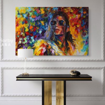 Michael Jackson Oil Painting by Leonid Afremov Canvas Photo Print with Frame Home Decoration Wall Posters Mural Gift