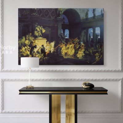 Henryk Hector Siemiradzki: Roman Orgy in the Time of Caesars Photo Print on Canvas