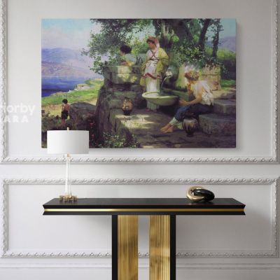 By a Spring Painting by Henryk Hector Siemiradzki Photo Print on Canvas