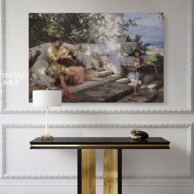 Henryk Hector Siemiradzki: A Dangerous Game Paintings Photo Print on Canvas