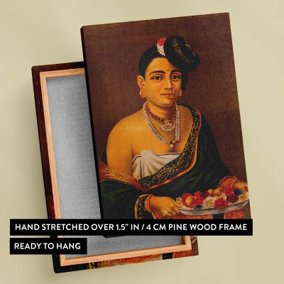 South Indian Nayar Lady - Traditional Portrait with Fruits