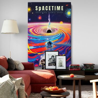 Spacetime - Cosmic Chaos and Black Hole Poster Art