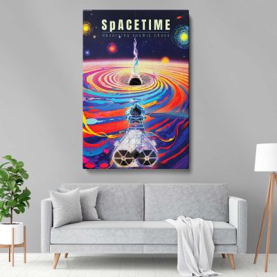 Spacetime - Cosmic Chaos and Black Hole Poster Art
