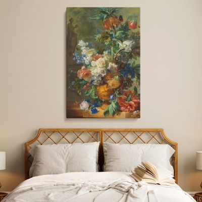 Still Life with Flowers 1723 - Baroque Floral Art By Jan van Huysum 