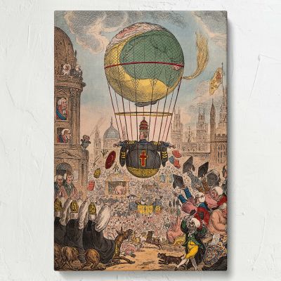 Tentanda Via - Satirical Political Cartoon Print 1812 By James Gillray 
