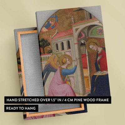 The Annunciation - Italian Gothic Angel and Mary Scene By Tommaso del Mazza 
