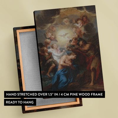 The Baptism of Christ - Divine Light and Angels Scene By Antoine Coypel 