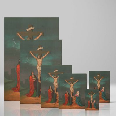 The Crucifixion - Jesus on Cross with Mourning Mary Scene