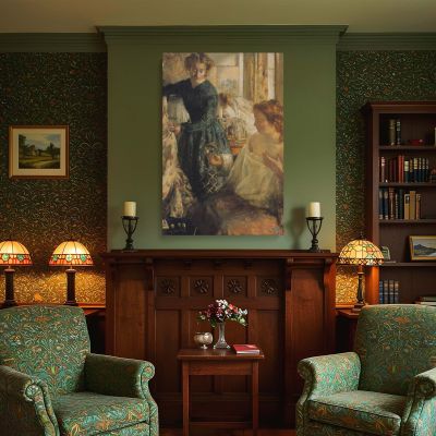 The Crystal Gazers by Henry Tonks - Crystal Ball and Rich Velvet Drapes 