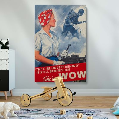 The Girl He Left Behind - WWII Ordnance Worker Poster
