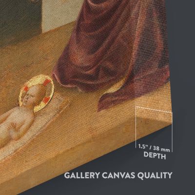 The Nativity - Mary, Joseph, and Baby Jesus in Sacred 15th-Century Scene By Zanobi Strozzi 
