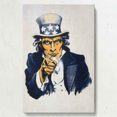 Uncle Sam Wants You - Patriotic Recruitment Poster Reproduction By James Montgomery Flagg 