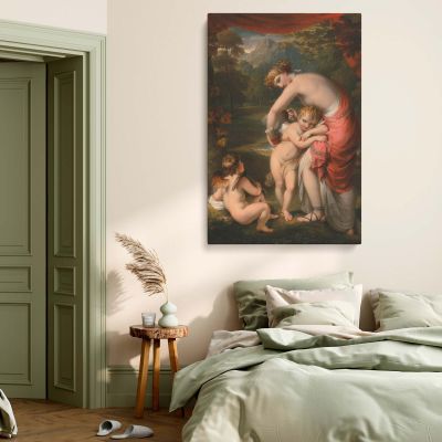 Venus and Cupid - Romantic Neoclassical Scene by Henry Howard as Canvas Art 