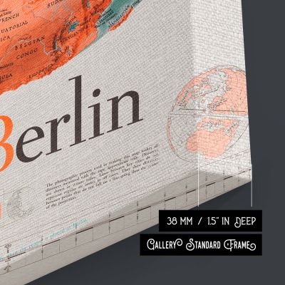 Vintage Berlin Map - Antique Travel Poster Style Wall Art for Home or Office 