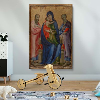 Virgin and Child with Saints - Iconic Medieval Religious Painting