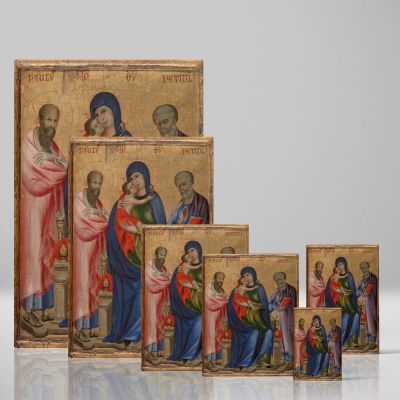 Virgin and Child with Saints - Iconic Medieval Religious Painting