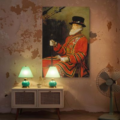Yeoman of the Guard by Millais - Historic Red and Gold Uniform Portrait 