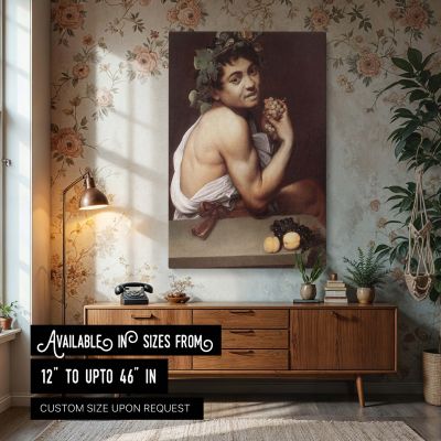 Young Sick Bacchus - Pale Youth with Grapes by Caravaggio 