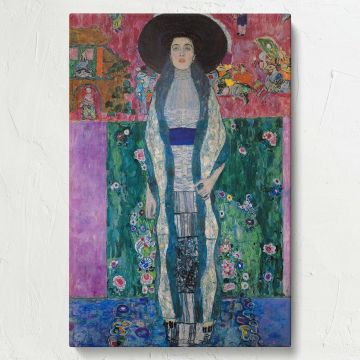 Gustav Klimt's Portrait of Adele Bloch-Bauer (1912) artwork, featuring delicate golden accents, intricate designs, and soft yet vibrant colors, creating a timeless piece that celebrates beauty and elegance in the Art Nouveau style, available as wall canva