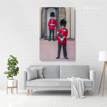 Royal Guard at Buckingham Palace Portrait Canvas Wall Art