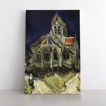 Vincent Van Gogh Painting The Church At Auvers Abstract Painting Photo Print on Canvas