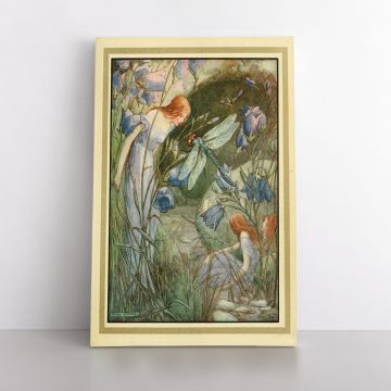 Vintage Fairy Original Painting in Canvas Wall Art