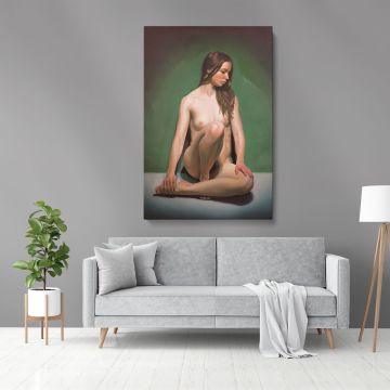 Naked Women Painting by Famous Owen Claxton Canvas Wall Art