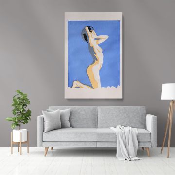 Naked Women Painting by Famous Owen Claxton Canvas Wall Art