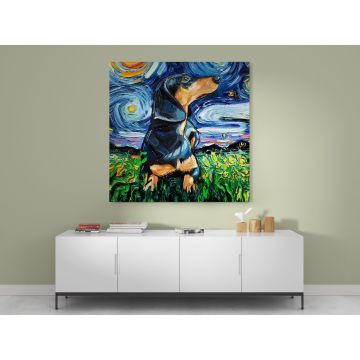 Vincent Van Gogh Starry Night Dogs Original Painting Photo Print on Canvas Wall Mural Hangings Gift
