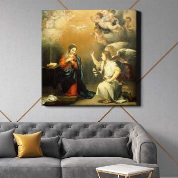 Annunciation to the Virgin (ca. 1660–1680) by Bartolomé Esteban Murillo — room mockup view 21