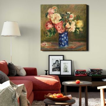 Bouquet of Roses (Le Bouquet de roses) (1882) by Pierre-Auguste Renoir — room mockup view 22