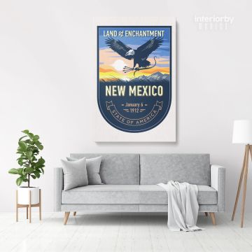 New Mexico State of America Emblem Canvas Wall Artwork For Mural Canvas Wall Hanging
