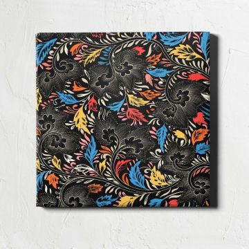 Chinese vintage seamless pattern flower background, decorative oriental art — room mockup view 5