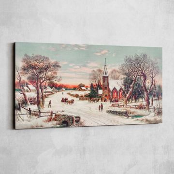Christmas Eve by Hoover & Son — single-panel canvas shown on a pale studio wall