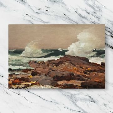 Summer Squall canvas artwork displayed on a marble background